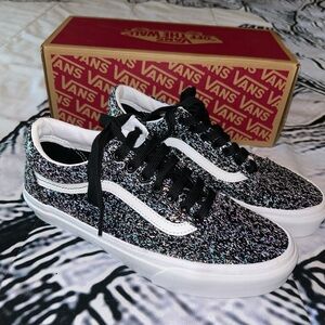 Vans Old Skool Shiny Party Sneakers in Black